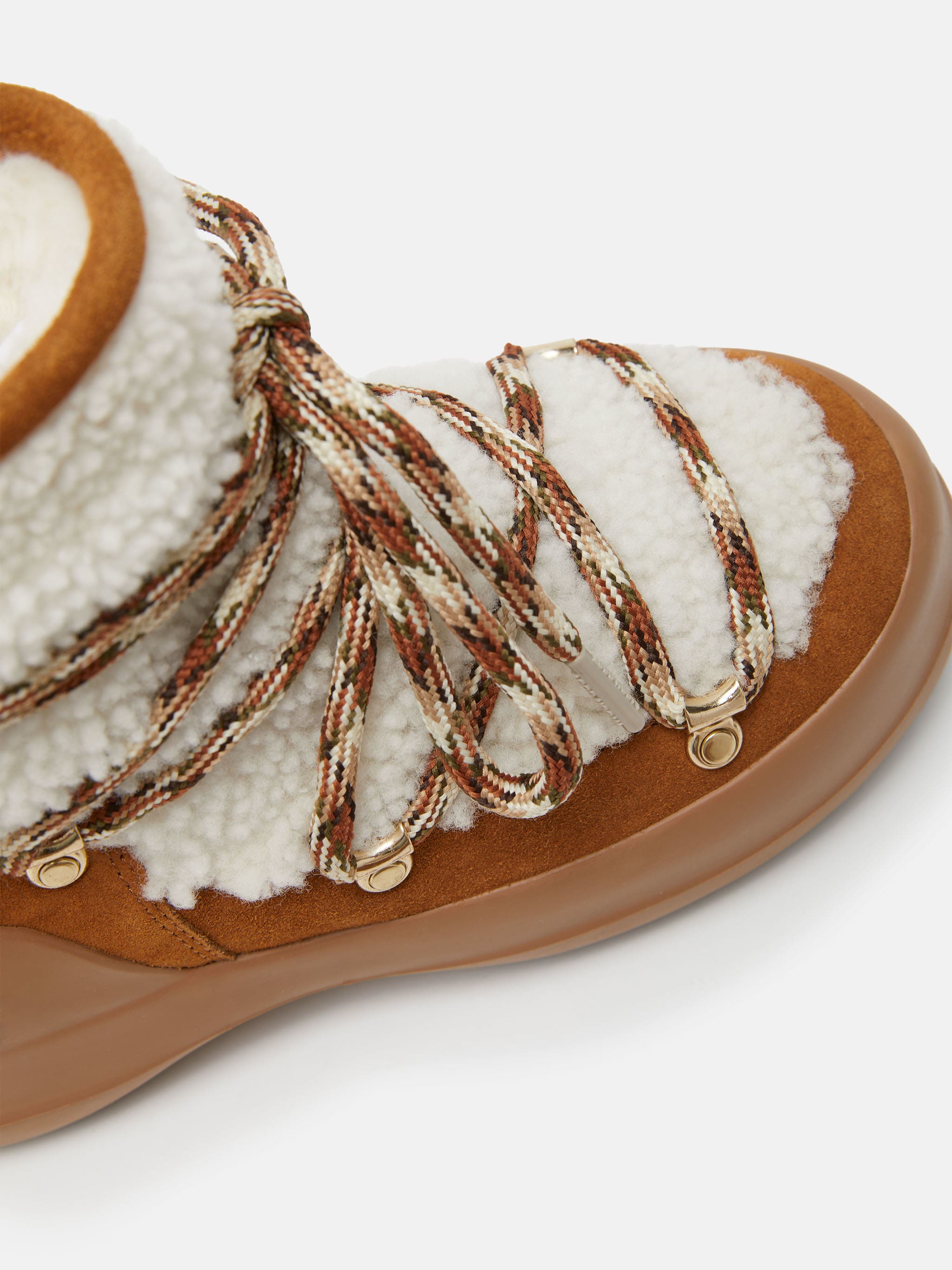 LUNA BROWN SHEARLING BOOTS