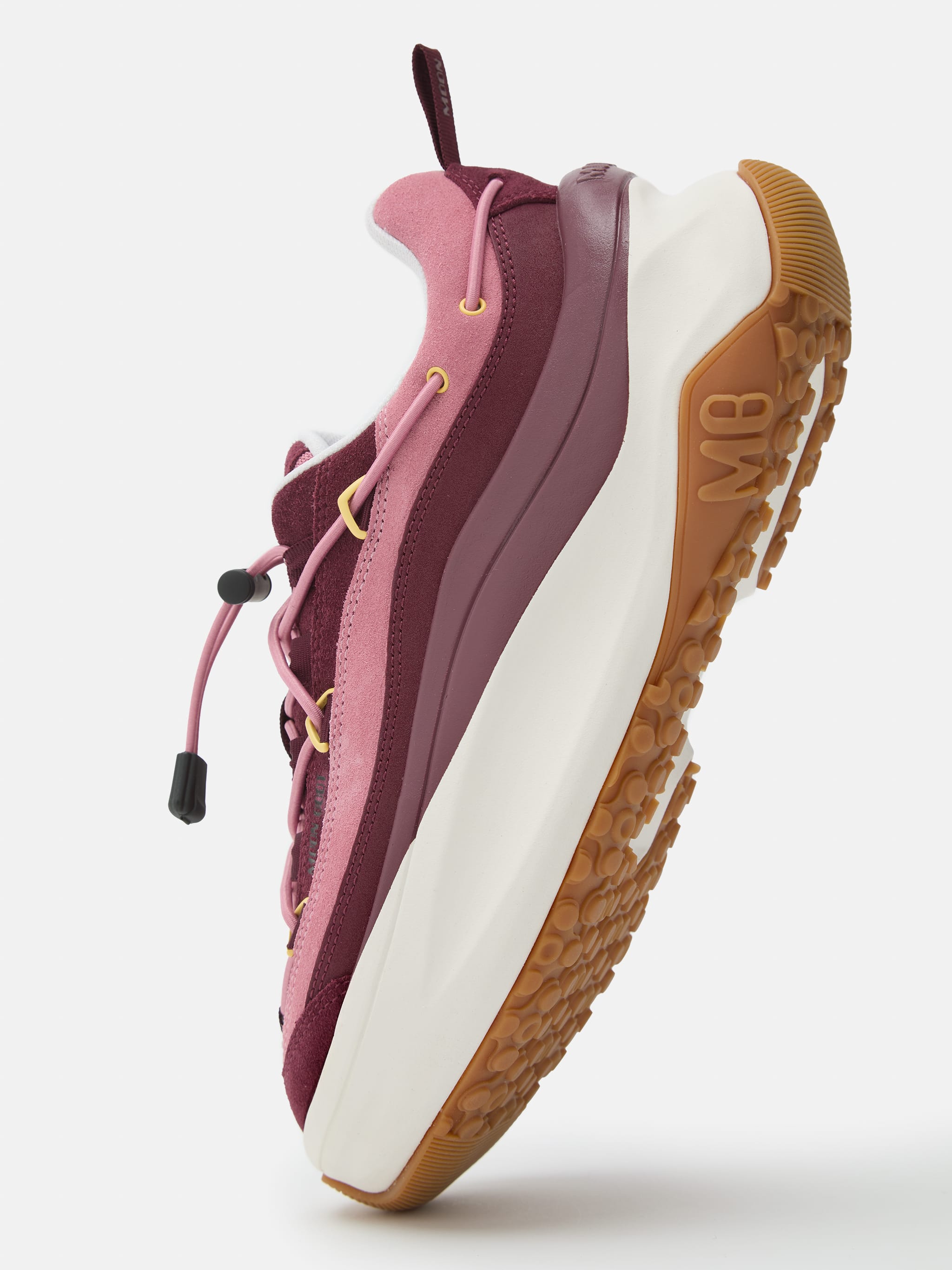 MOON247 XLACE BURGUNDY & PINK SNEAKERS