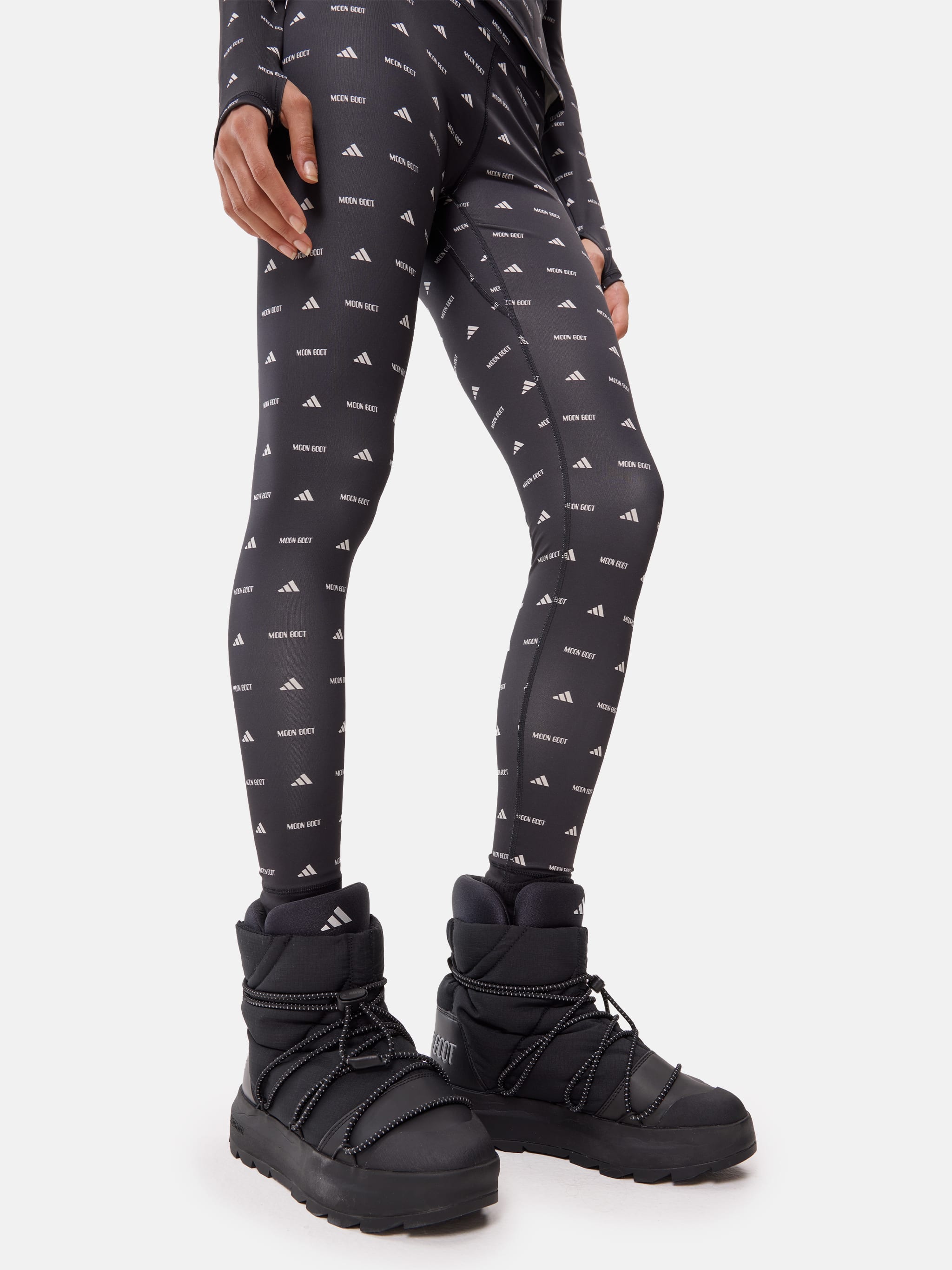 ADIDAS X MOON BOOT BLACK LEGGINGS