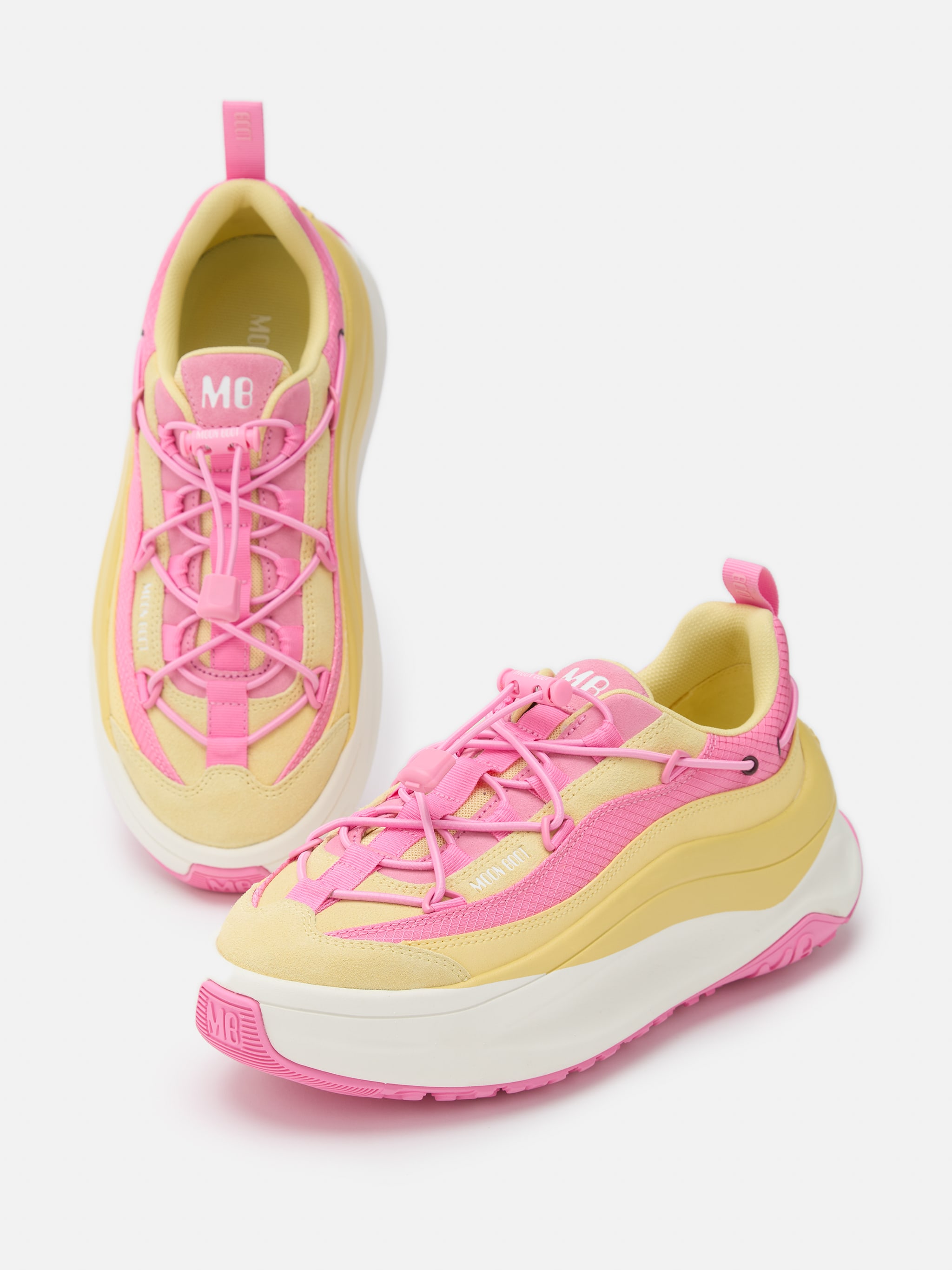 MOON247 XLACE YELLOW & PINK SNEAKERS