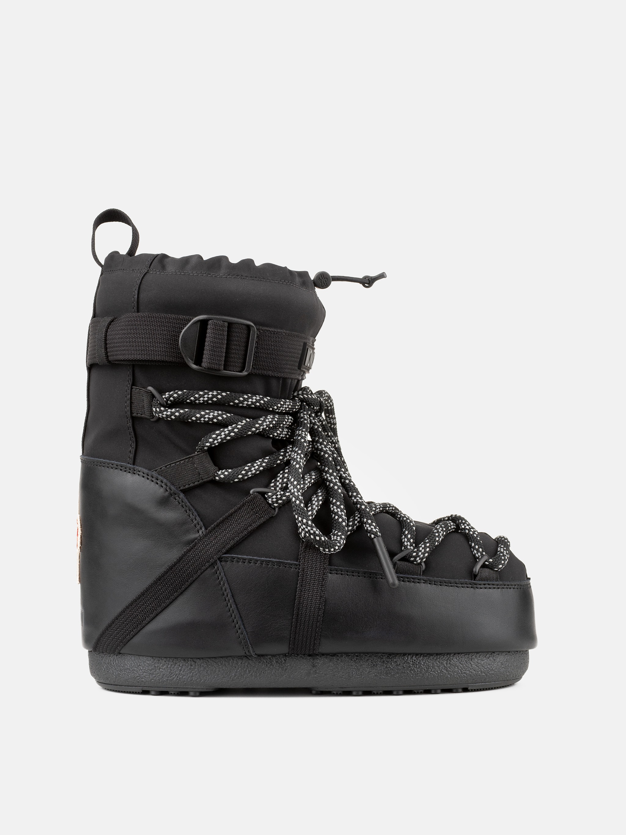 MOON BOOT X MONCLER GRENOBLE ICON LOW BLACK BOOTS