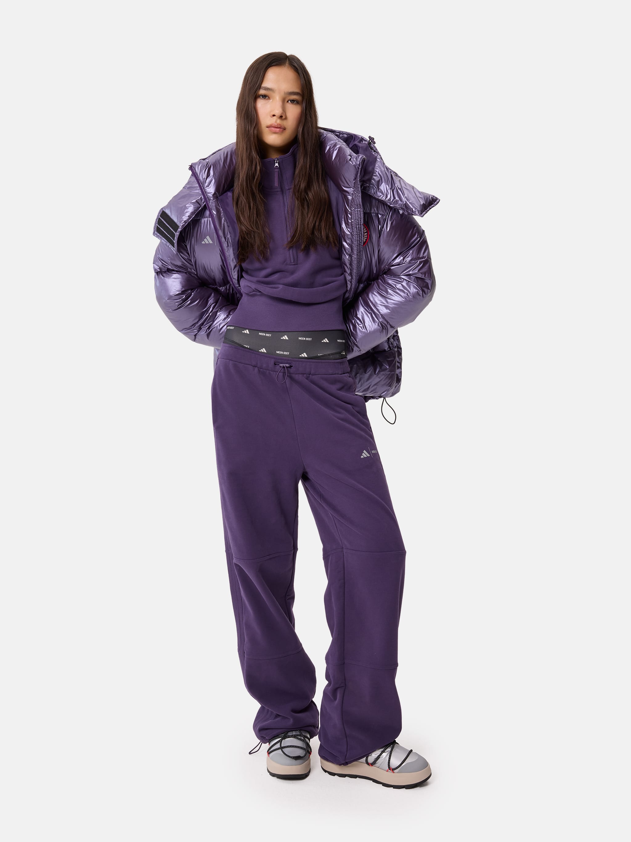 ADIDAS X MOON BOOT PLUM TRACKSUIT PANTS