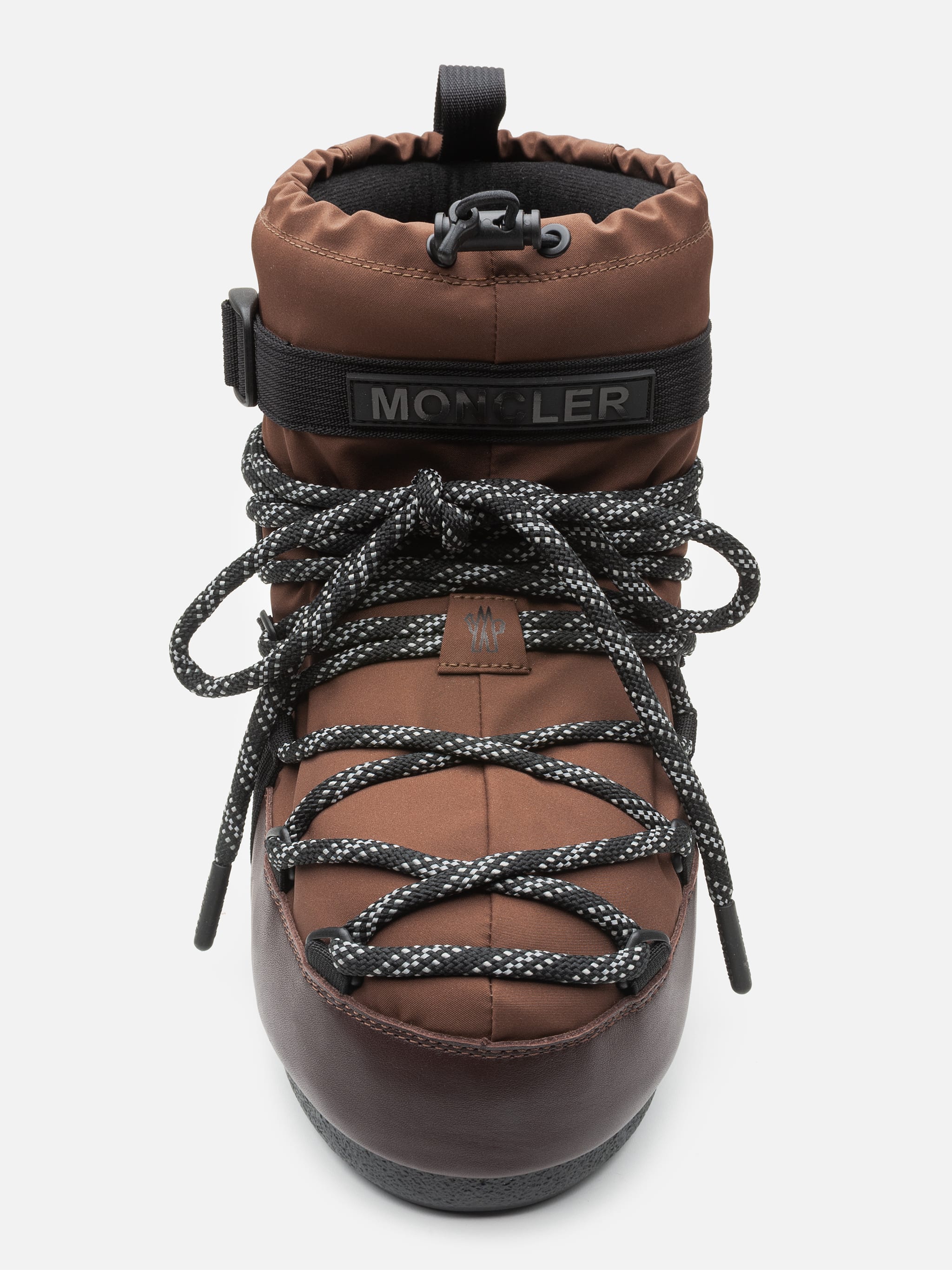 MOON BOOT X MONCLER GRENOBLE ICON LOW MOCHA BROWN BOOTS