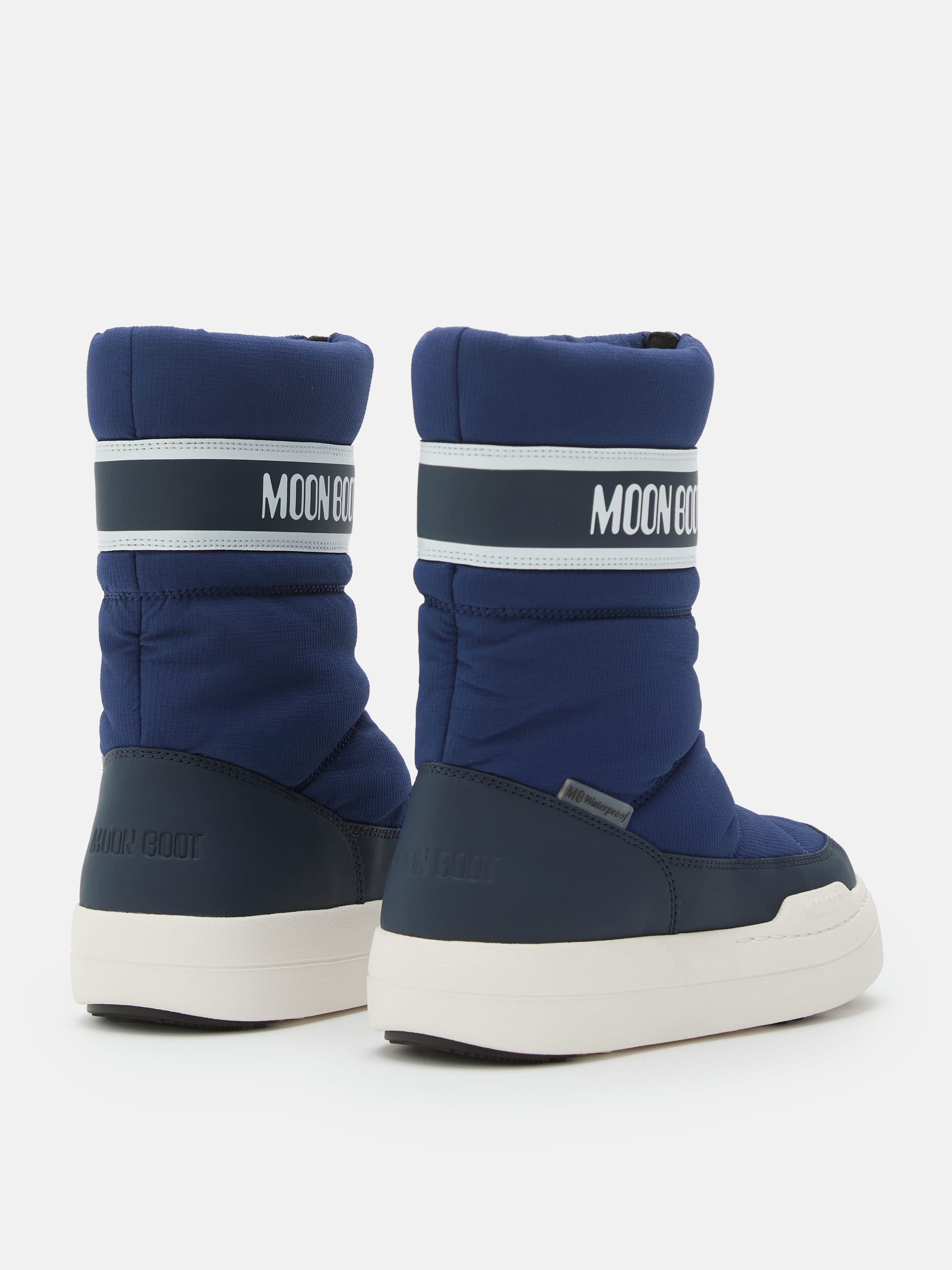 JUNIOR PARK NAVY ZIP HIGH BOOTS