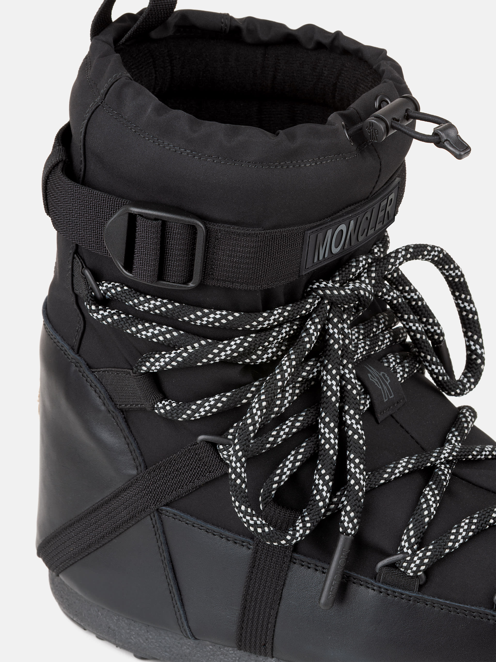 MOON BOOT X MONCLER GRENOBLE ICON LOW BLACK BOOTS