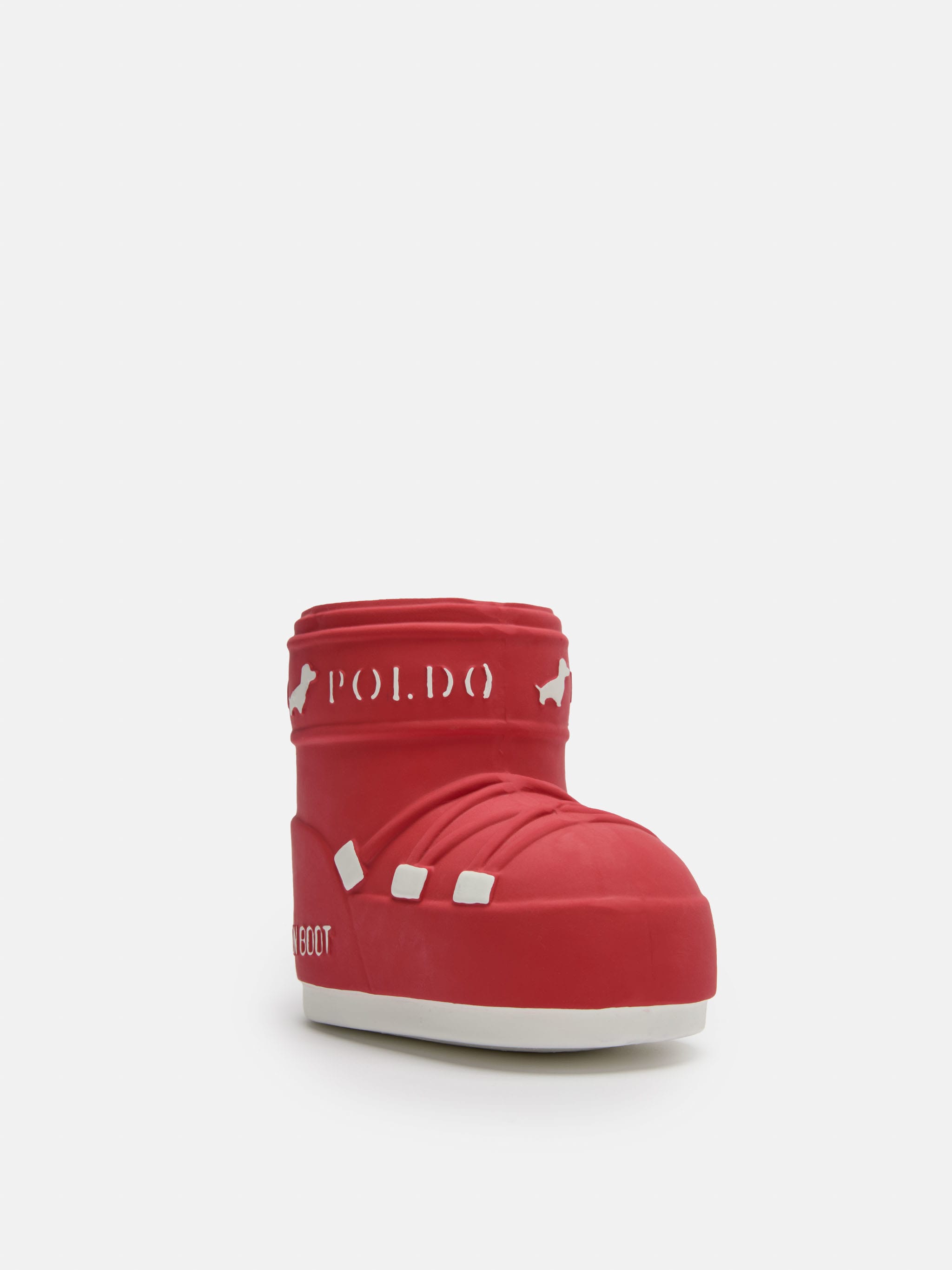 MOON BOOT X POLDO DOG COUTURE RED SQUEAKY DOG TOY