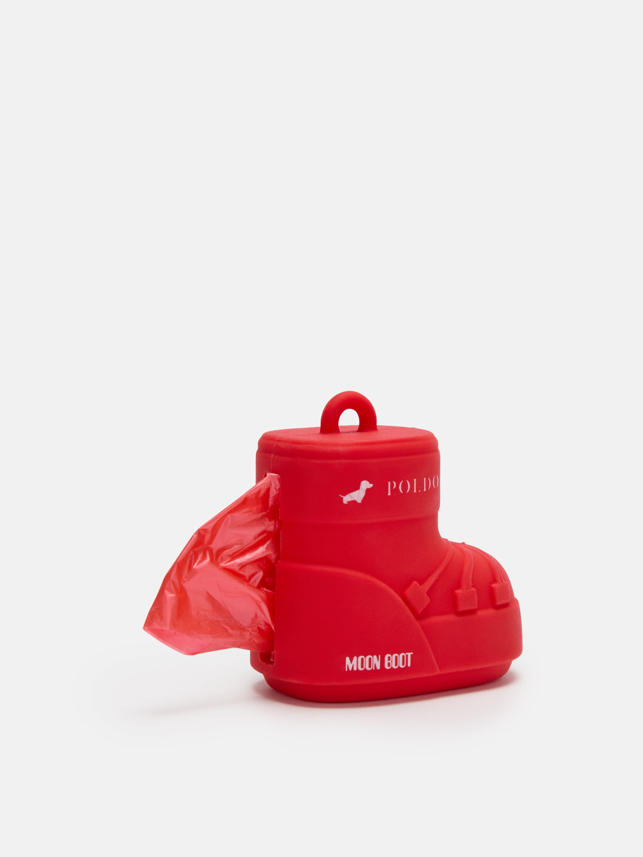 MOON BOOT X POLDO DOG COUTURE RED DOG BAG HOLDER