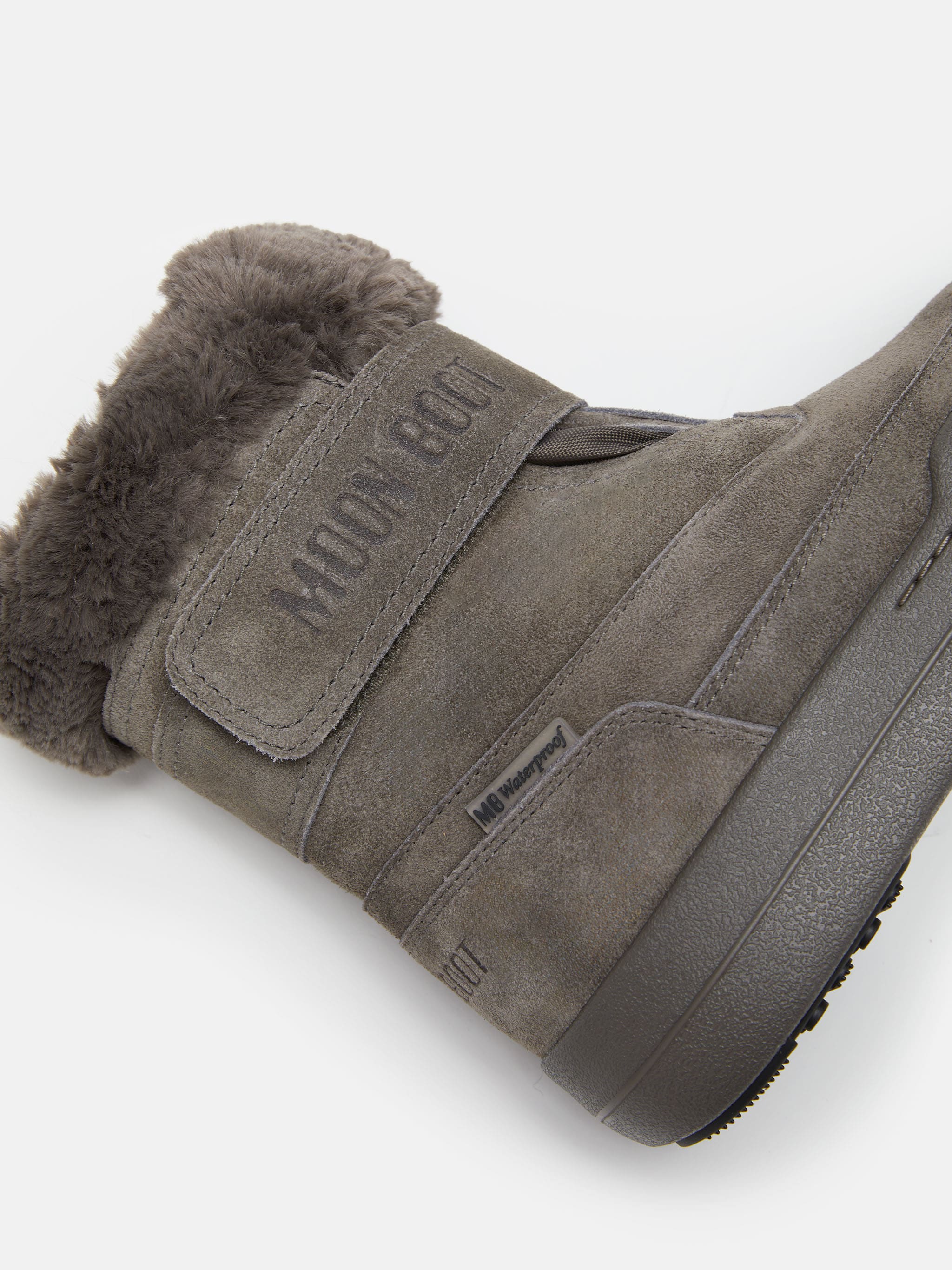 JUNIOR PARK STRAP ANTHRACITE SUEDE BOOTS