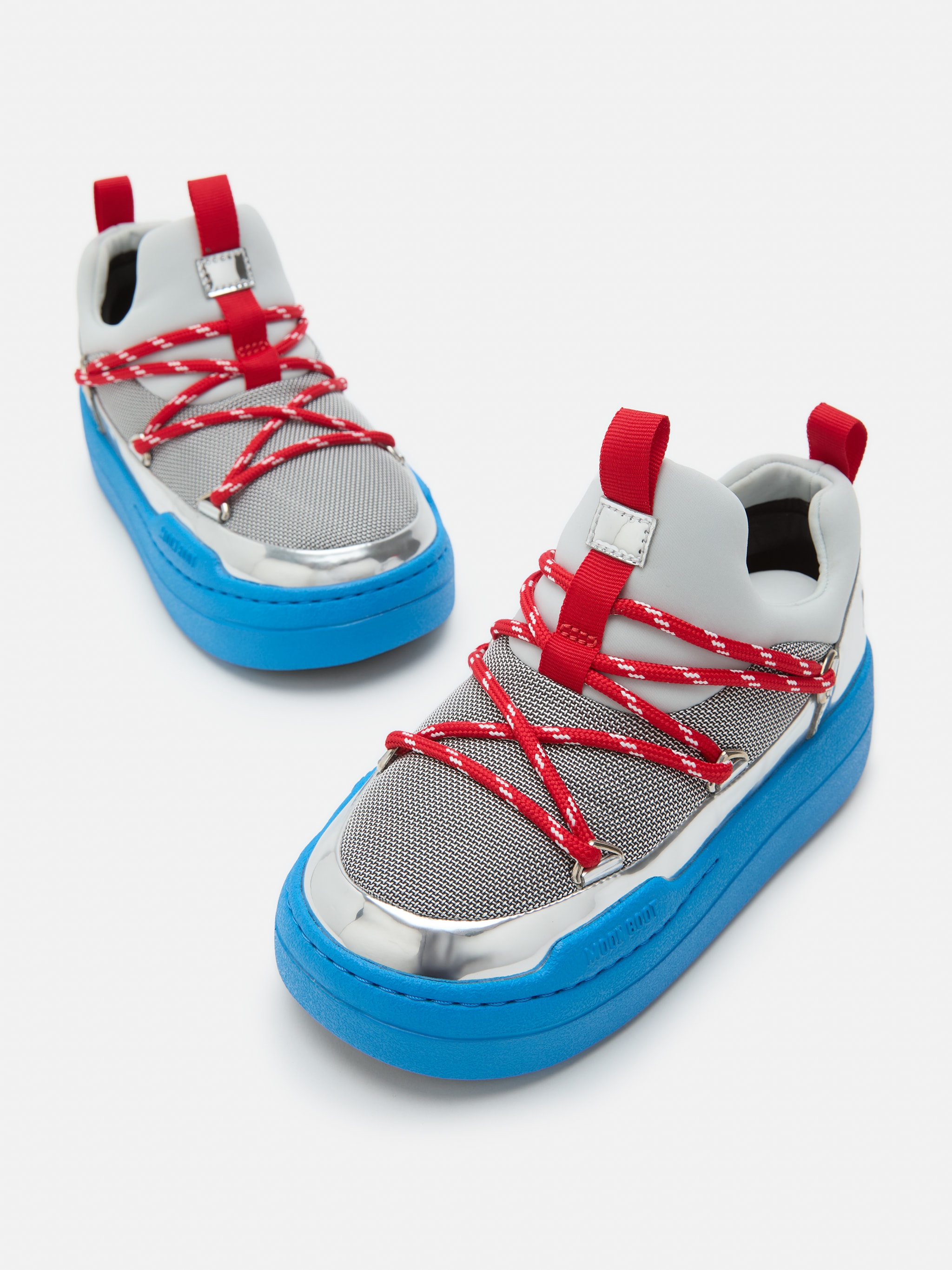 JUNIOR PARK LOW LACE SILVER SPACE RACE SNEAKERS