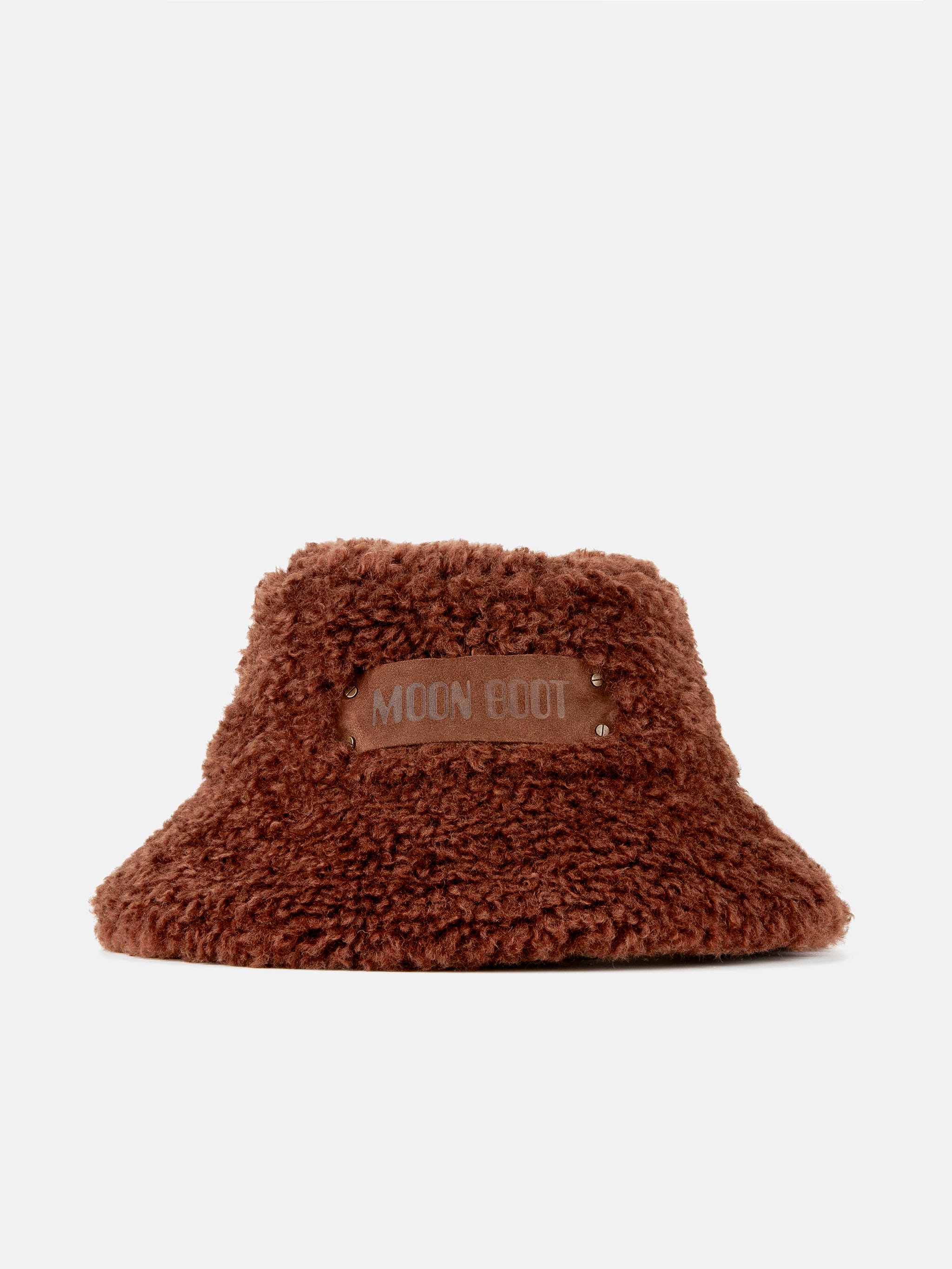 BROWN FURRY BUCKET HAT