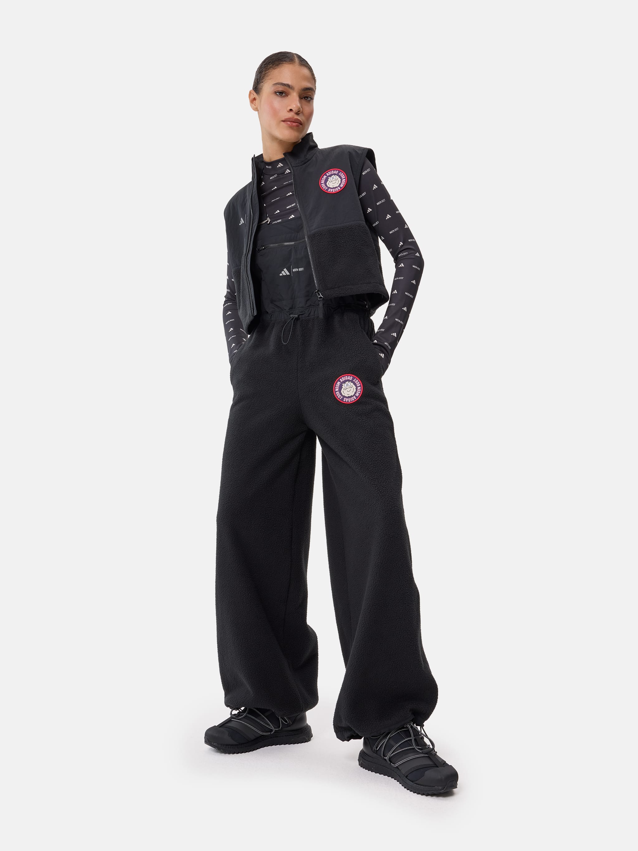 ADIDAS X MOON BOOT BLACK OVERALLS