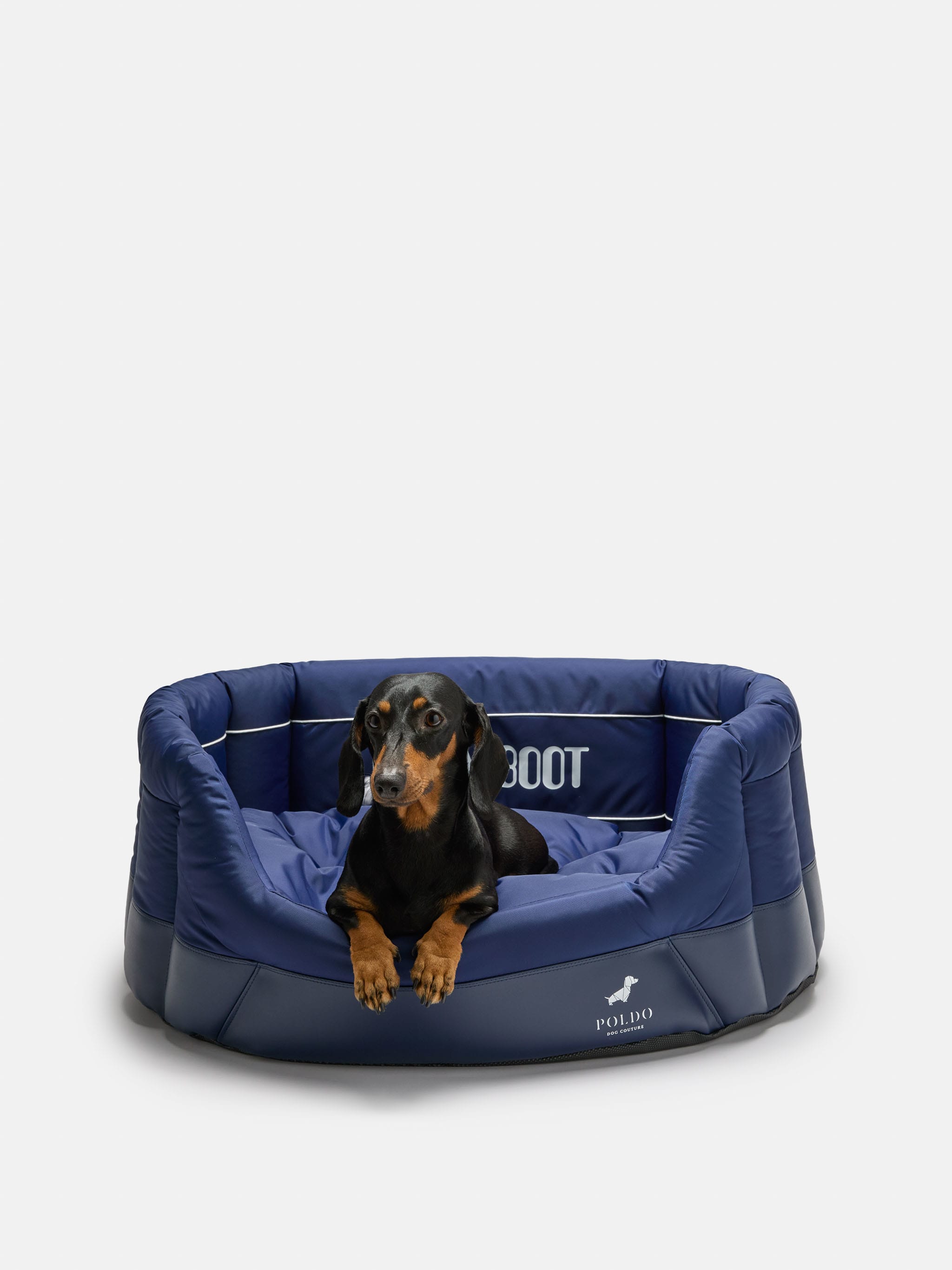 MOON BOOT X POLDO DOG COUTURE BLUE PADDED DOG BED