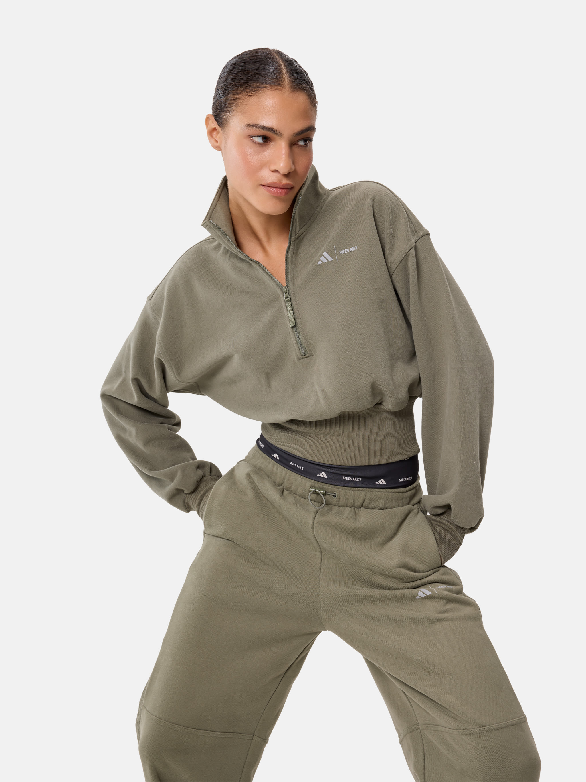 ADIDAS X MOON BOOT KHAKI TRACKSUIT TOP