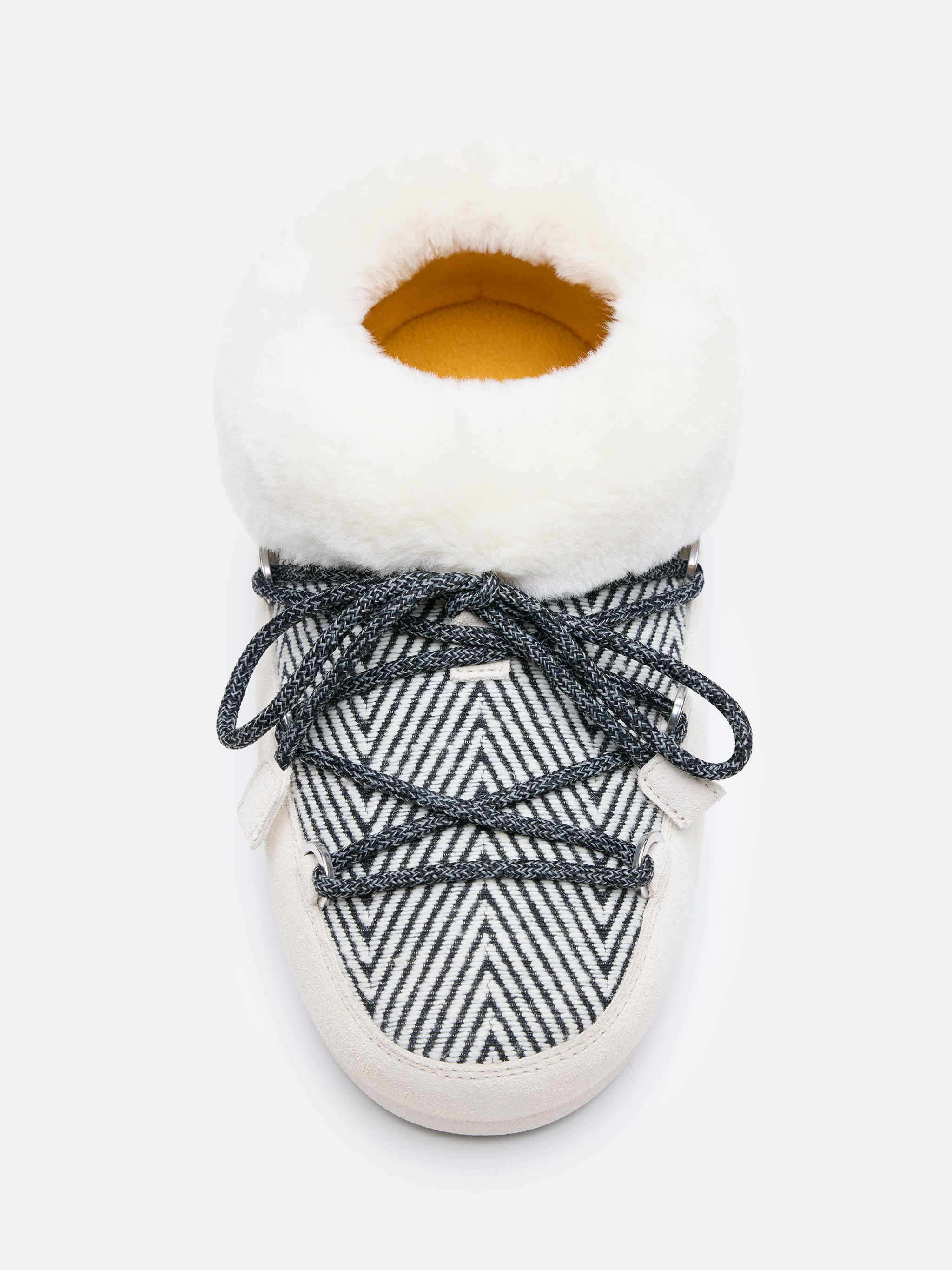 MOON BOOT X GUEST IN RESIDENCE EVX CHALET WHITE SAND FAUX FUR MULES